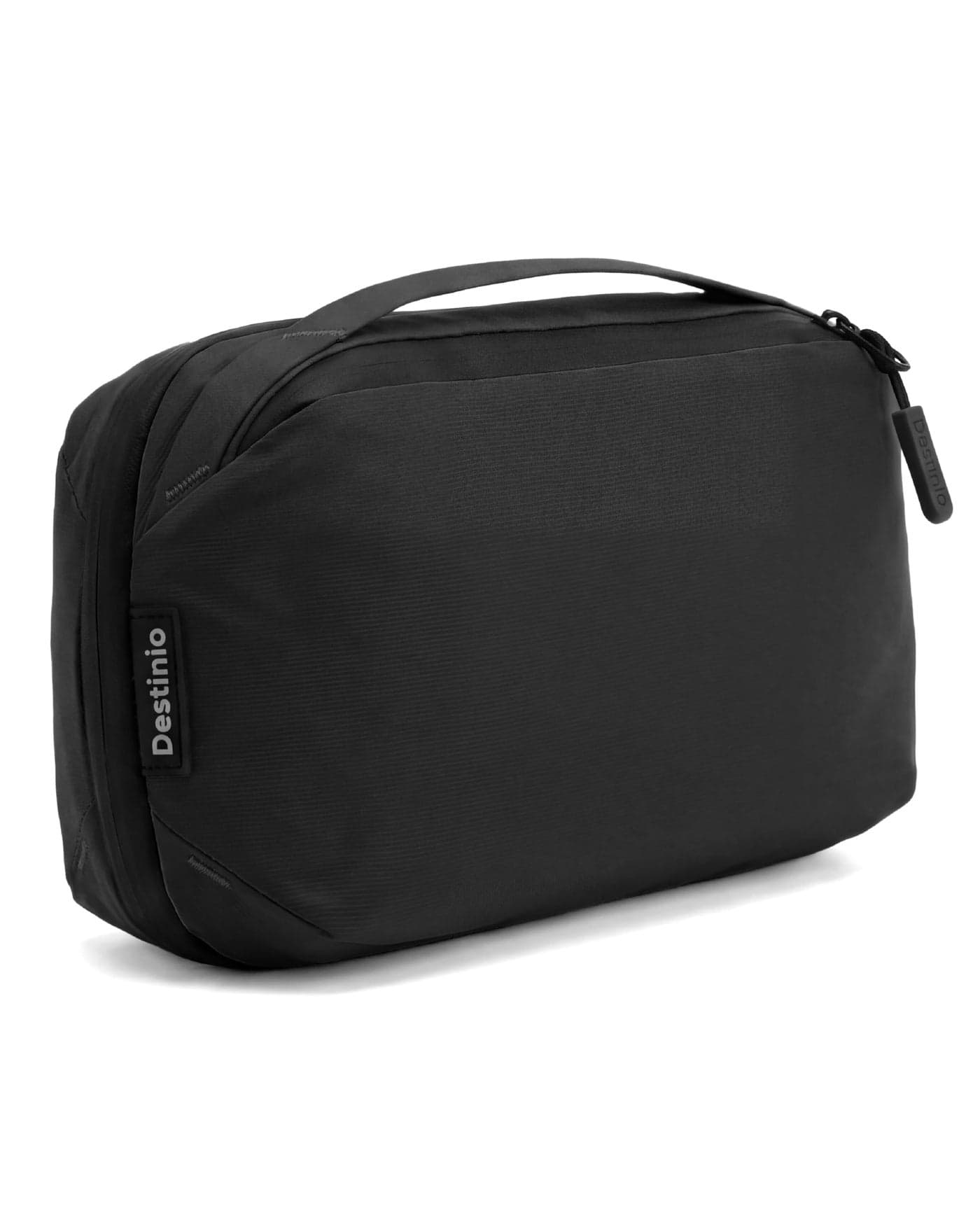 Destinio Waterproof Padded Gadget Organizer - Tech Pouch for USB Cable, Travel Adapter, Laptop Mobile Charger, Power Bank, Ear Phones,Hard Disk, Digital Electronic Accessories Organiser Bag (Black)