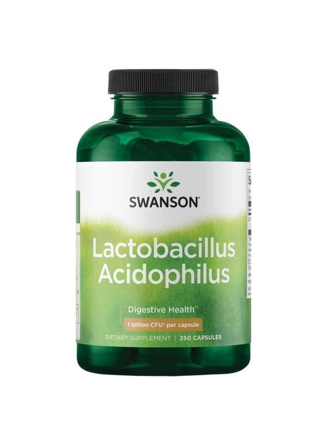 Lactobacillus Acidophilus - Probiotic Supplement Supporting Digestive Health with 1 Billion CFU Per Capsule - Promotes Bowel and GI Tract Health - (250 Capsules)