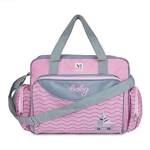 NFI essentials Newborn Baby Diaper Changing Mother Bag Baby Things Carry Bags for Mothers Maternity Hospital Bag for Mom and Baby Daiper Bags (BB-3-Pink)