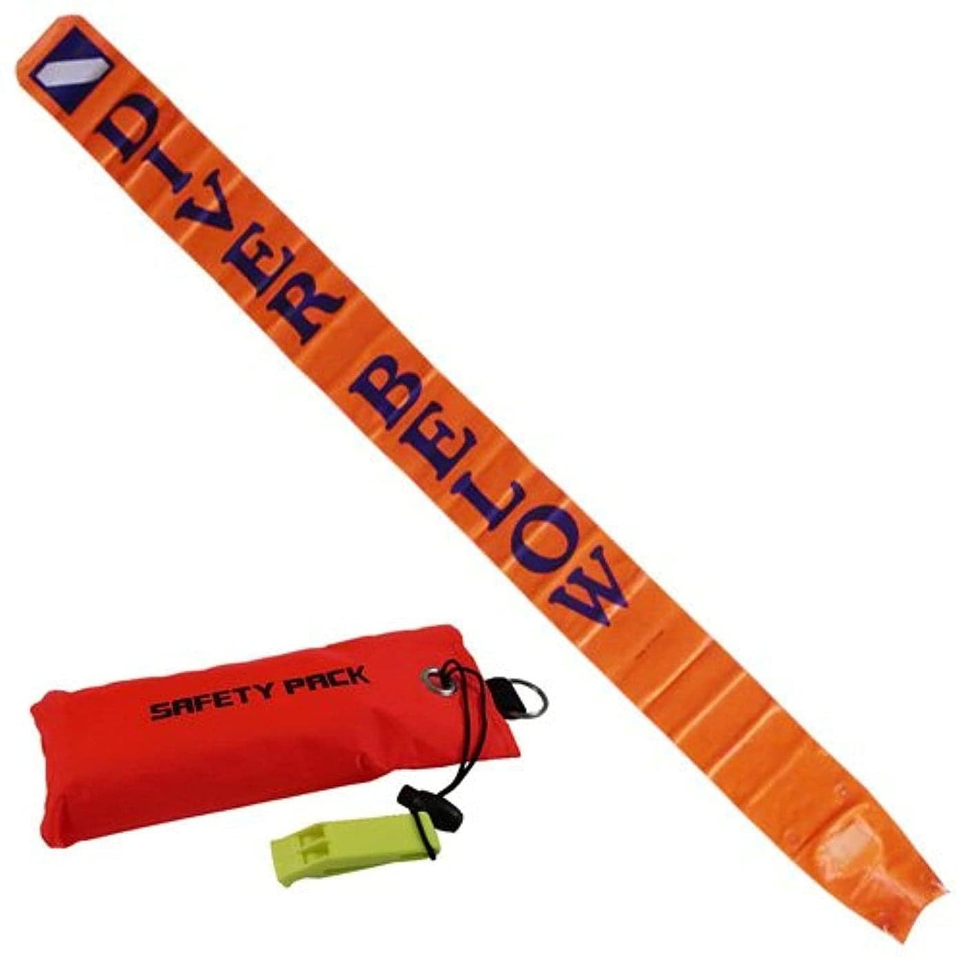 Scuba Choice 6' Surface Marker with Pouch and Whistle