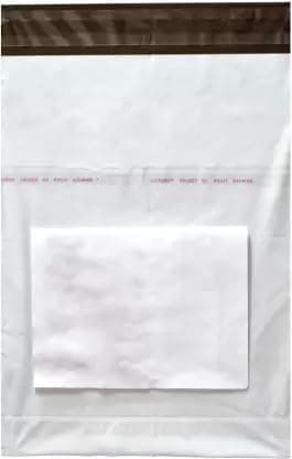 FeelBlue 6 * 8 Inches Plain Tamper Proof Courier Bags/Pouches with POD(Document Jacket) for Shipping (Pack of 200pcs)