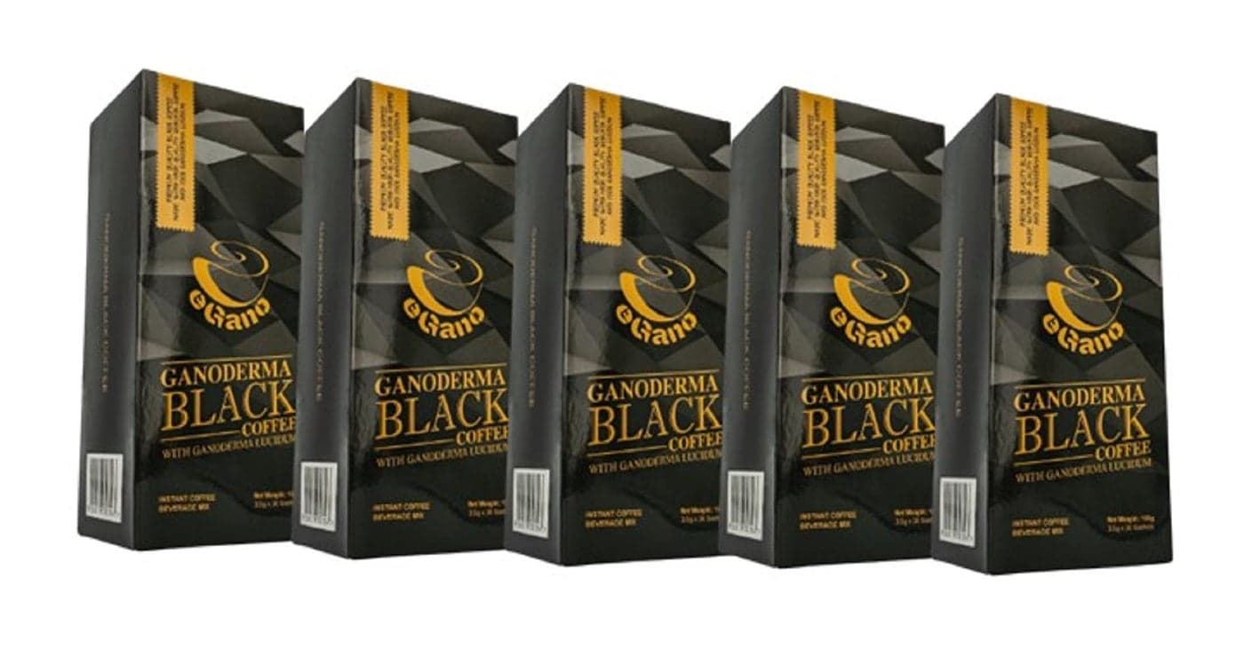 5 Boxes eGano Premium Ganoderma Black Coffee Instant Coffee With Ganoderma Lucidum Extract 35g x 30 Sachets Box EGBC