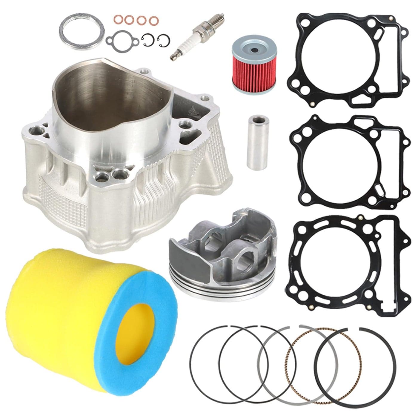 Silscvtt Cylinder Piston Gasket Top End Kit Replacement for Suzuki LTZ400 20032014 Replacement for Suzuki DRZ400 20002015 Replacement for Kawasaki KFX400 20032006