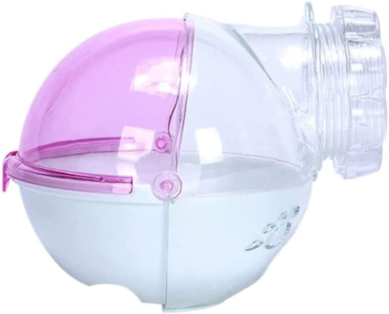 Hamster Sand Bathroom Hideout Cage Accessories Sand Bath Container Small Pet Toilet Hamster Villa Transparent External(Upgrade Pink)