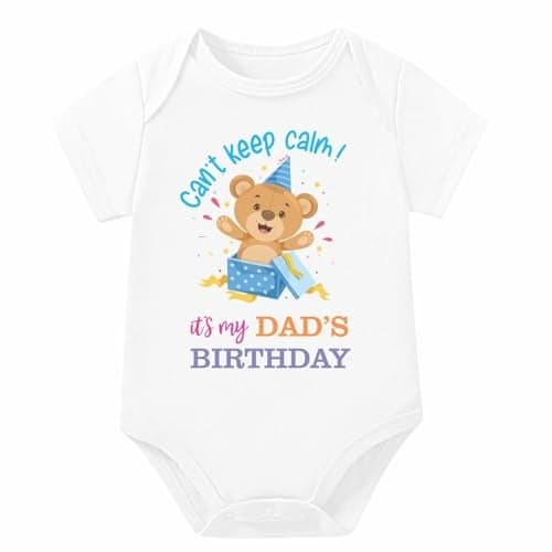 Lillypupp cotton romper for new born baby boy girl made to express love for Fathers/Daddies on daddy's first birthday. Half sleeves romper bodysuit clothes for infant toddler boys girls.