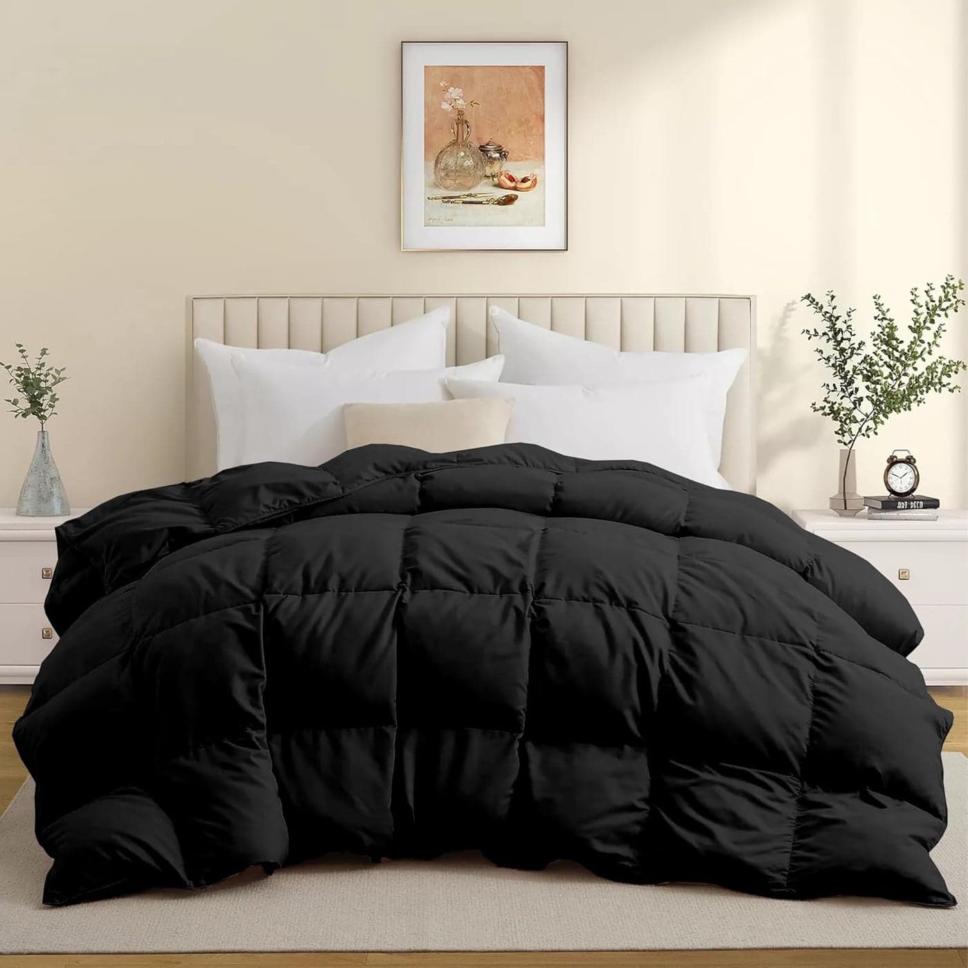 BEDDY FUSION Heavy Winter 600 GSM Comforter Double Bed Size 90X100 600 GSM Microfiber Super Soft Fluffy for Winter ComforterRajaiDuvetBlanket Double Bed Black Color