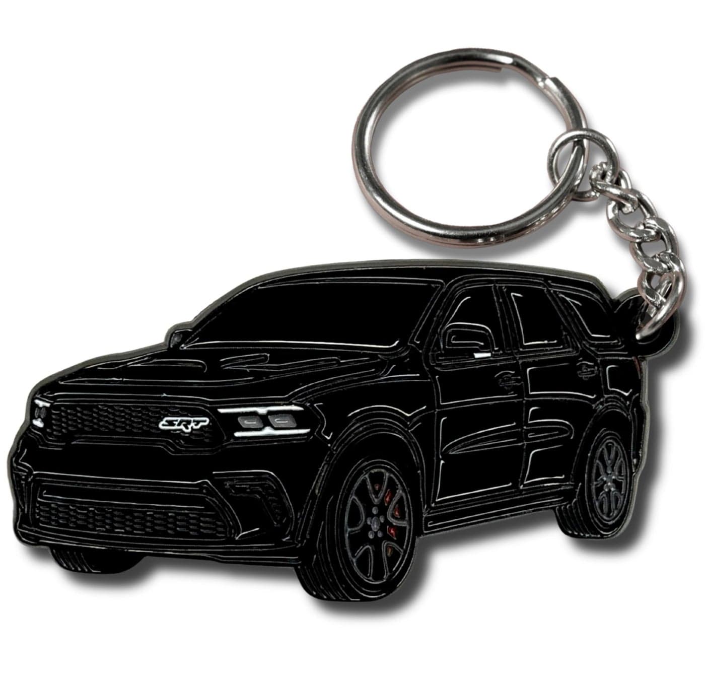 FOUR WHEEL BEAST Dodge Durango Metal Keychain – Officially Licensed Accessories Key Chain Cool Gifts Men RT SRT Gift (Black)