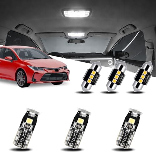 EASY EAGLE LED Interior Car Lights for ToyotaCorolla20132022 6 Piece Kit White LED Light Bulbs Super Bright 6000K Install Tool