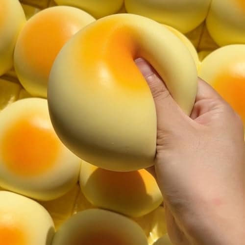Sticky Bread Slow Rising Squishy Silky Smooth Realistic Toast Shaped Slow Rise Squishies Round Bread Squishy Food Squishies for Adults Stress Relief Sensory Fidget Toy 1pcs