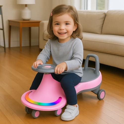 PANDAORIGINALS Musical with Lights Plasma car Ride On for Kids, Baby Car, Ride On Magic Car for Kids 2 to 8 Ys Boys Girls (Green Musical)