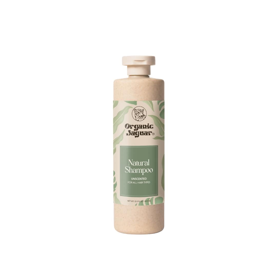Organic Jaguar Natural Shampoo for Hair Care Sulfate Free Shampoo with Castor Oil Honey Biotin Glycerin Aloe Vera Mild Thickening Agent Unscented Dry to Color Treated to All Hair 135 fl oz