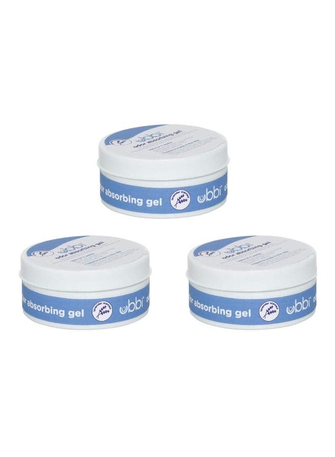 Ubbi Lavender Scented Absorbing Gel Value Pack - 3 Count Diaper Pail Odor Control for Baby Nursery