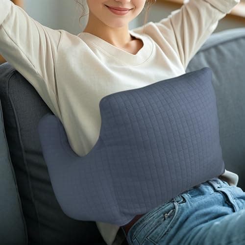RoamReady Hysterectomy Recovery Pillow PostSurgery Cushion for Abdomen CSection Tummy Tuck Lumpectomy Myomectomy Patients Must Haves Abdominal Pillow with Pocket Navy Blue