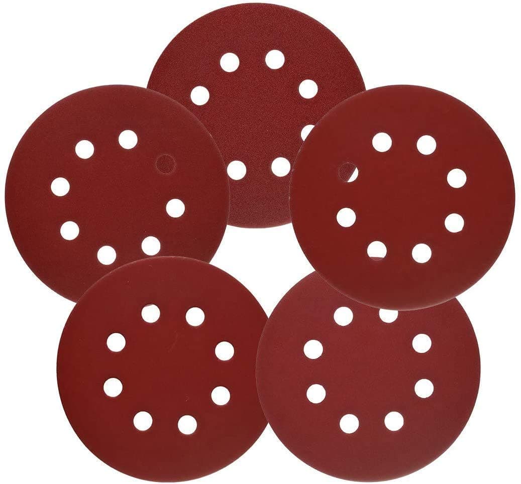 DUMDAAR 5 Inch Orbital High Grit Sanding Discs, 220, 320 Grits 8 Hole Orbital Sandpaper with Loop for Power Random Orbit Sander - (10 + 10) 20 Pieces