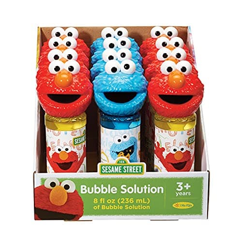 Little Kids Sesame Street Elmo Cookie Monster 8oz Bubbles Wand Character Party Favor Pack 12 Pack