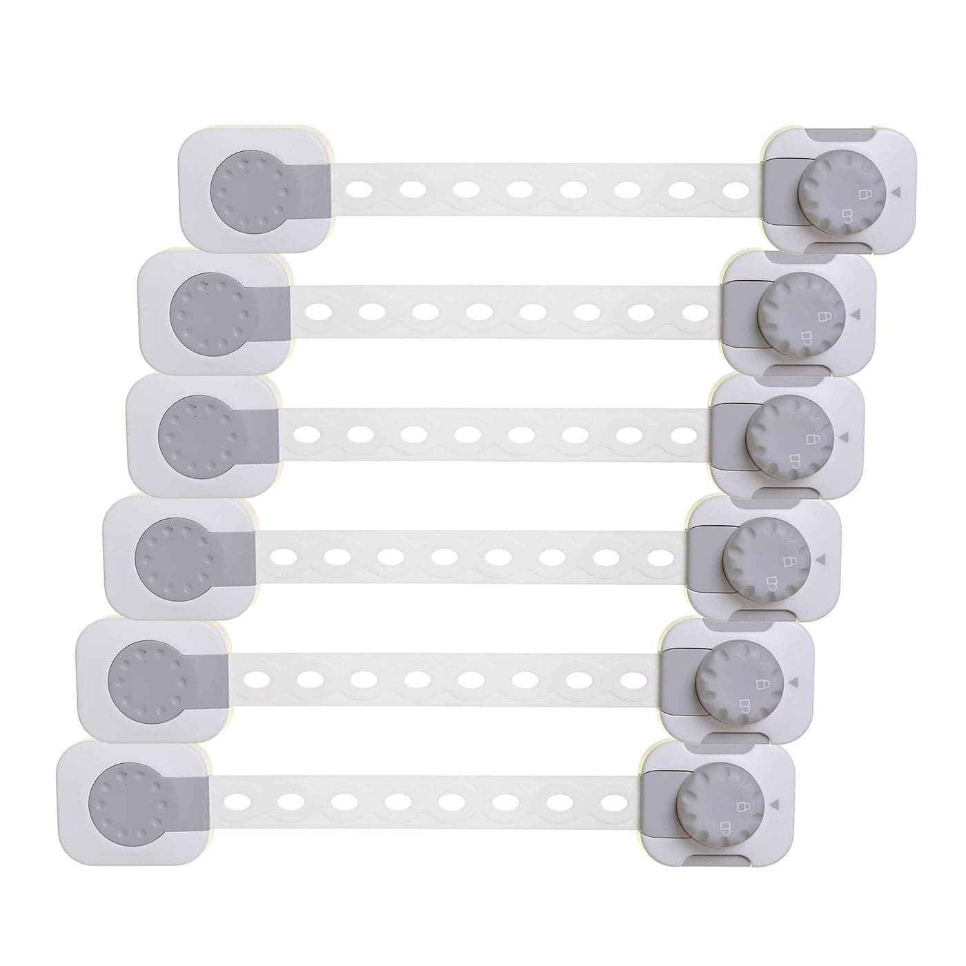 Dreambaby Twist N Lock Multipurpose Latch Child Safety Locks Grey 6 Pack Model L1445
