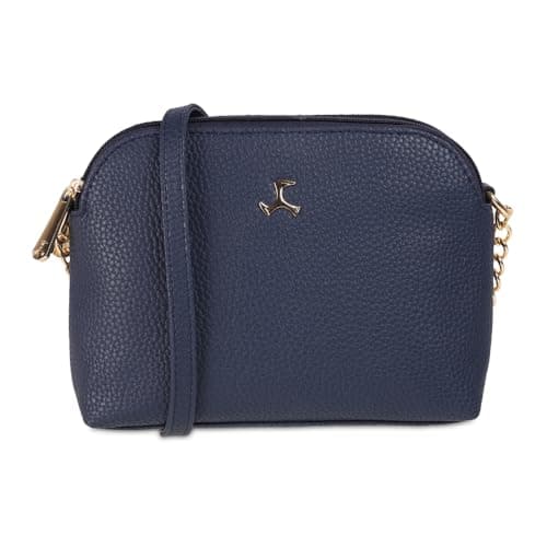 Mochi Women's Blue Stylish Faux Leather Sling Bag (66-537)