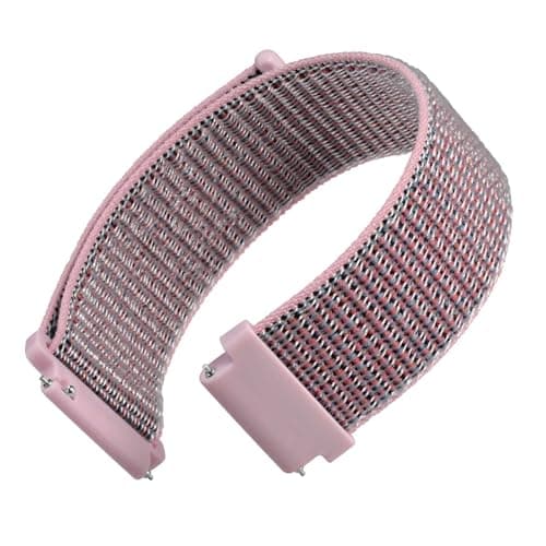 WOCCI 22mm Adjustable Nylon Watch Band Quick Release Sport Loop Strap Sand Pink