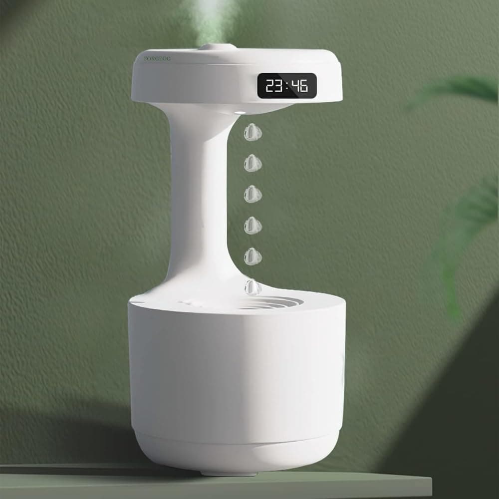 FORGEOGAirHumidifiersforBedroomAntiGravityWaterDropHumidifierwthNghtLghthumdferforLvng RoomNurseryBathroomBedroomBaby QL2