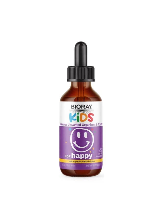 Kids NDF Happy, Peach - 2 fl oz - Removes Unwanted Organisms That Can Trigger Irritability - 1-2 Month Supply