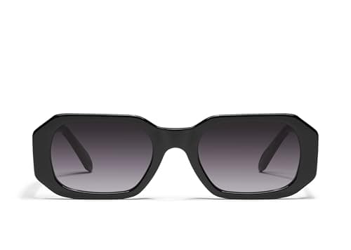 Quay - Womens Sunglasses, Square Lenses with UV Protection (Hyped Up, Black)