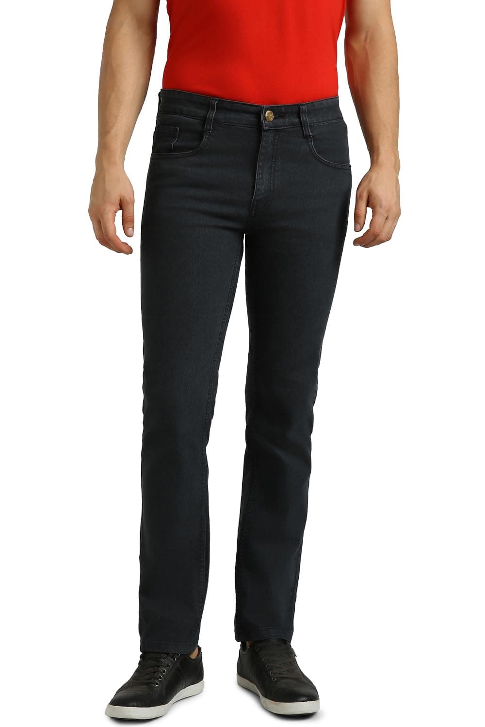 Urbano Fashion Men's Dark Grey Regular Fit Washed Jeans Stretchable (epsjeanreg-dgrey-34)