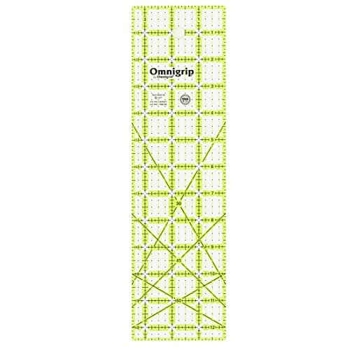 Omnigrip 3-1/2" x 12-1/2" Non-Slip Rectangle Quilting Ruler by Omnigrid