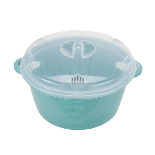 Bronkeeper Microwave Steamer for Vegetables Microwave Cookware with Lid 25L Capacity Perfect Cooker Bowl for Steaming Broccoli Pasta