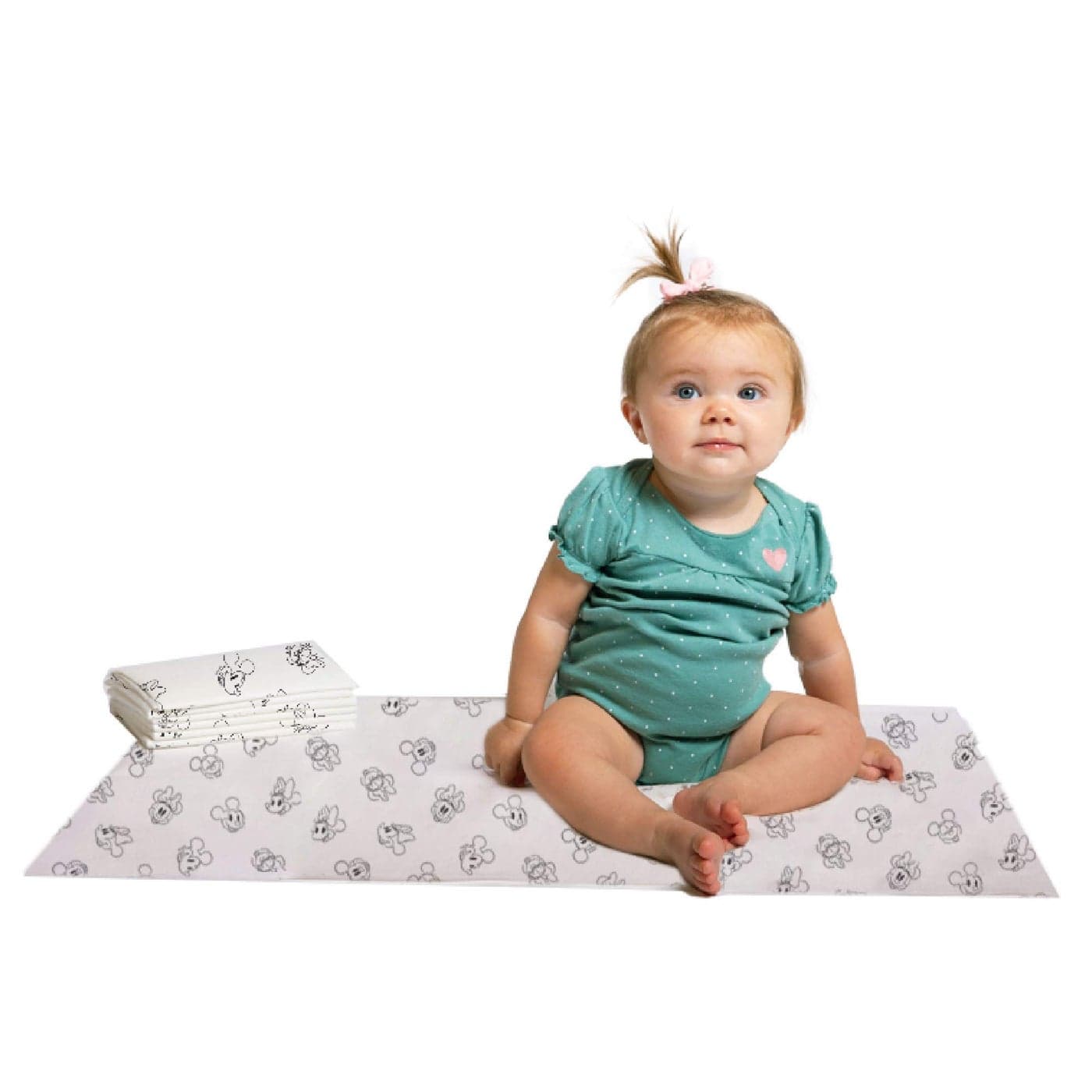 Disney Baby by JL Childress Disposable Changing Pads for Baby Disney Travel Essential Diaper Changing Table Liners Disposable Travel Changing Pads 26x18 Mickey Minnie Mouse Pack of 24