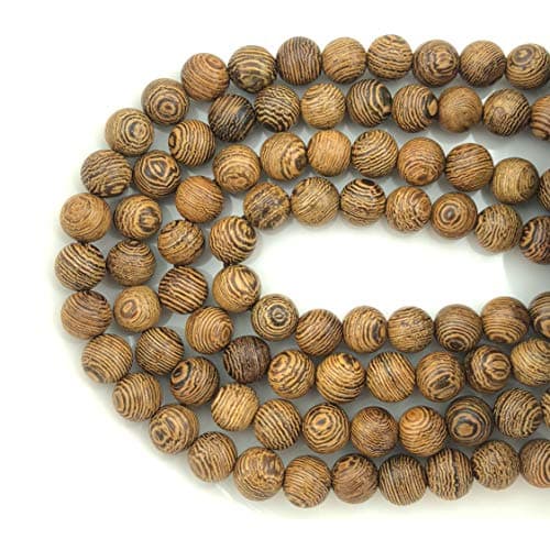 CarpenterC 200pcs 8mm Gorgeous Natural Round Polished Rosewood Loose Beads for Jewelry Making DIY Handmade Crafts