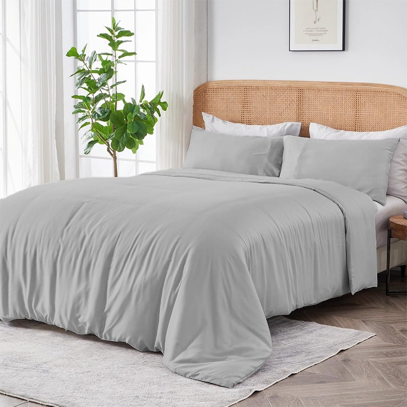 SIJO AiryWeight Tencel Duvet Cover 100 Lyocell Derived from Eucalyptus Buttery Soft Best Cooling Sheets by Architectural Digest Dove FullQueen 90x90