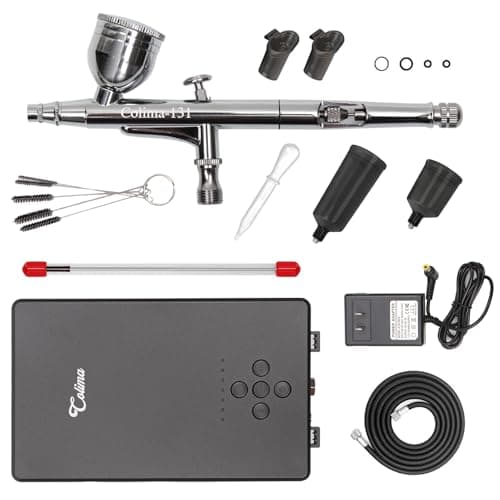 Airbrush Kit with Air Compressor 27PSI High Pressure Air Brush Kit with Accessories DualAction MultiFunction Airbrush Set for Painting Modeling Nails Tattoo Makeup Crafts Cake Decor