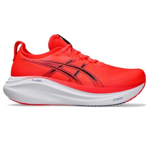 ASICS Men's Gel-Nimbus 27 Running Shoe, 9.5, Flash RED/Black