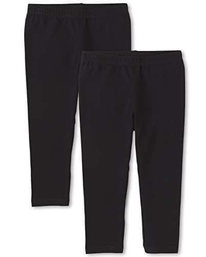 The Children's Place girls Capri leggings pants, Black 2 Pack, X-Small US