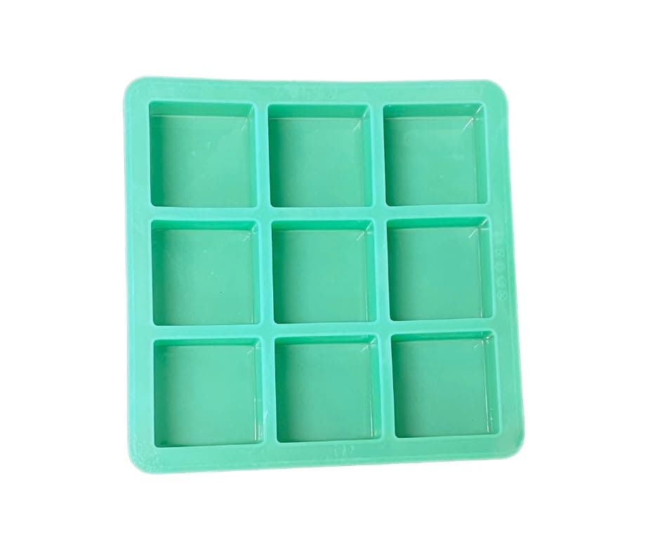 R H LIFESTYLE Square Shape Silicone Handmade Soap Making Molds DIY Tray Square Shape 9 Cavities 75GMS 22X22X3 CM