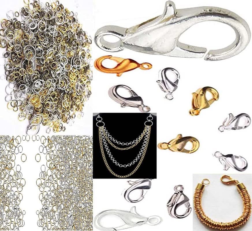 DIY Crafts 100 Grm, Chorme Silver, Jump Rings, AS Choice x Grm Jewelry Jump Rings Claw Clasps, Gold Silver etc Open Jump Rings 4mm-10mm for Jewelry Making (100 Grm, Chorme Silver)