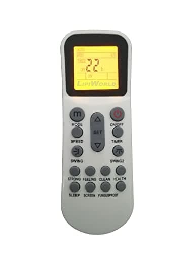 LipiWorld® 125 AC Remote Control with Display Light (Old Remote Exactly Same Remote Will Only Work) Compatible for Lloyd AC Remote with Backlight