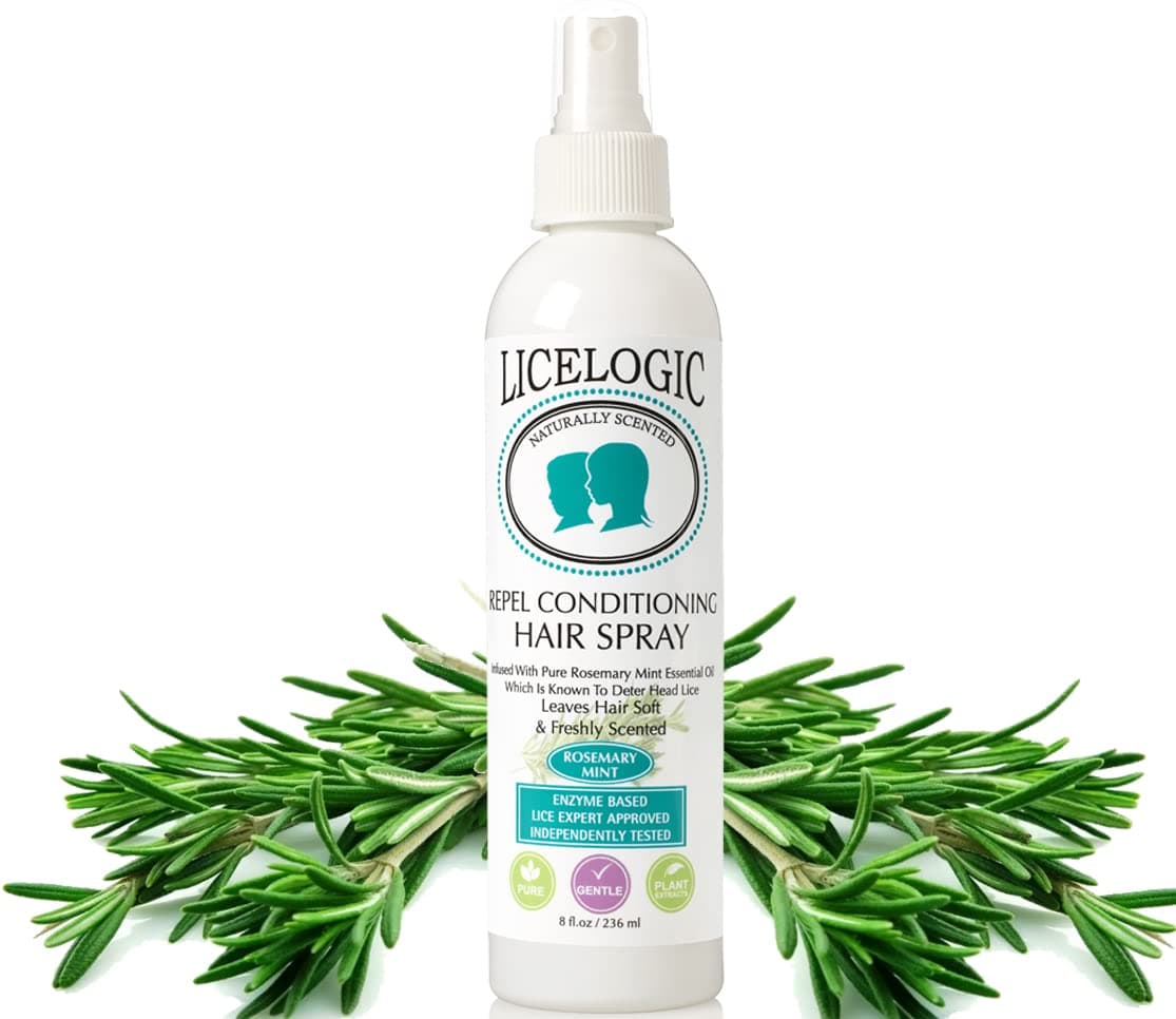 LiceLogic Repel Lice Prevention Hair Spray 8oz Rosemary Mint Effective Against Super Lice Terminates Eggs Nits Prevents Repels Lice Not Toxic Naturally Derived Licezyme No Harsh Chemicals