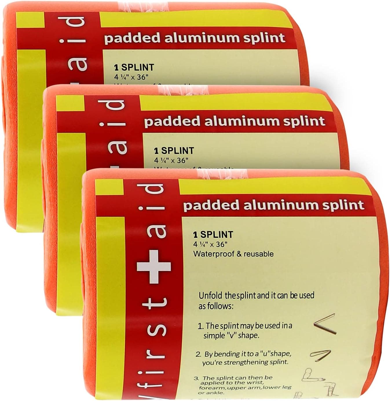 Universal Aluminum Splint 36 Inch Rolled 3 Pack