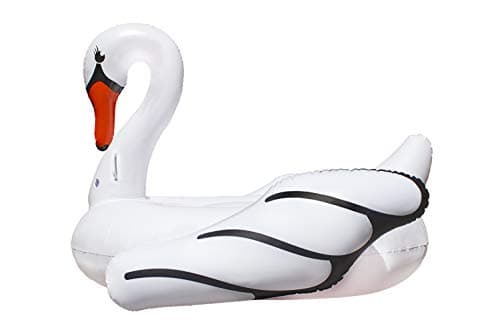 Poolmaster Jumbo Swimming Pool Float Rider Swan White Extra Large