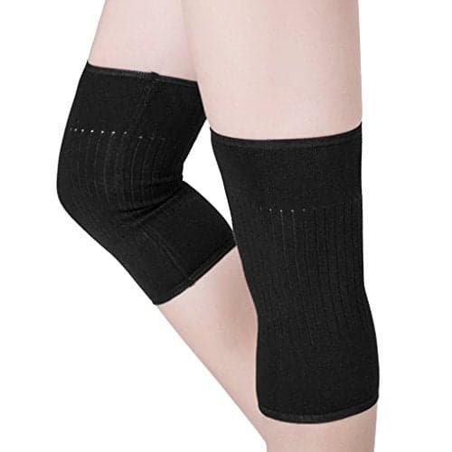 Clobeau Men Women Cashmere Knee Braces Supports Leg Warmer Winter Warm Thermal Wool Cycling Ski Running Knees Brace Pad Thicken Knee Warmers Sleeve Pads 1 Pair