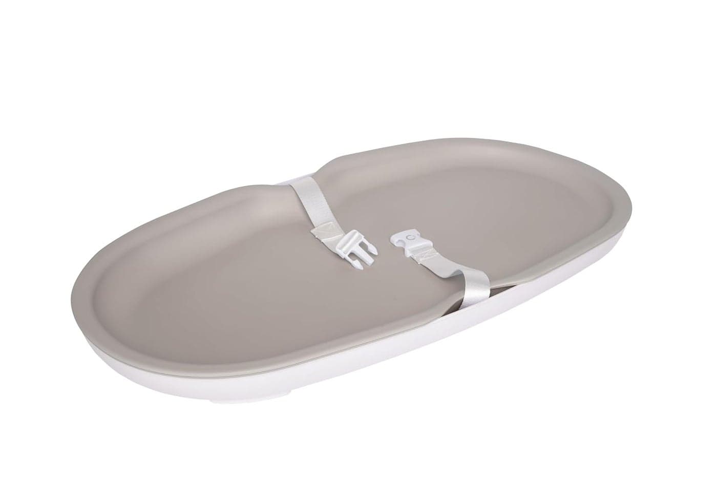 Ubbi Baby Changing Pad Easy to Clean with Detachable Base Lightweight Waterproof Foam Includes Safety Strap and NonSkid Feet Taupe