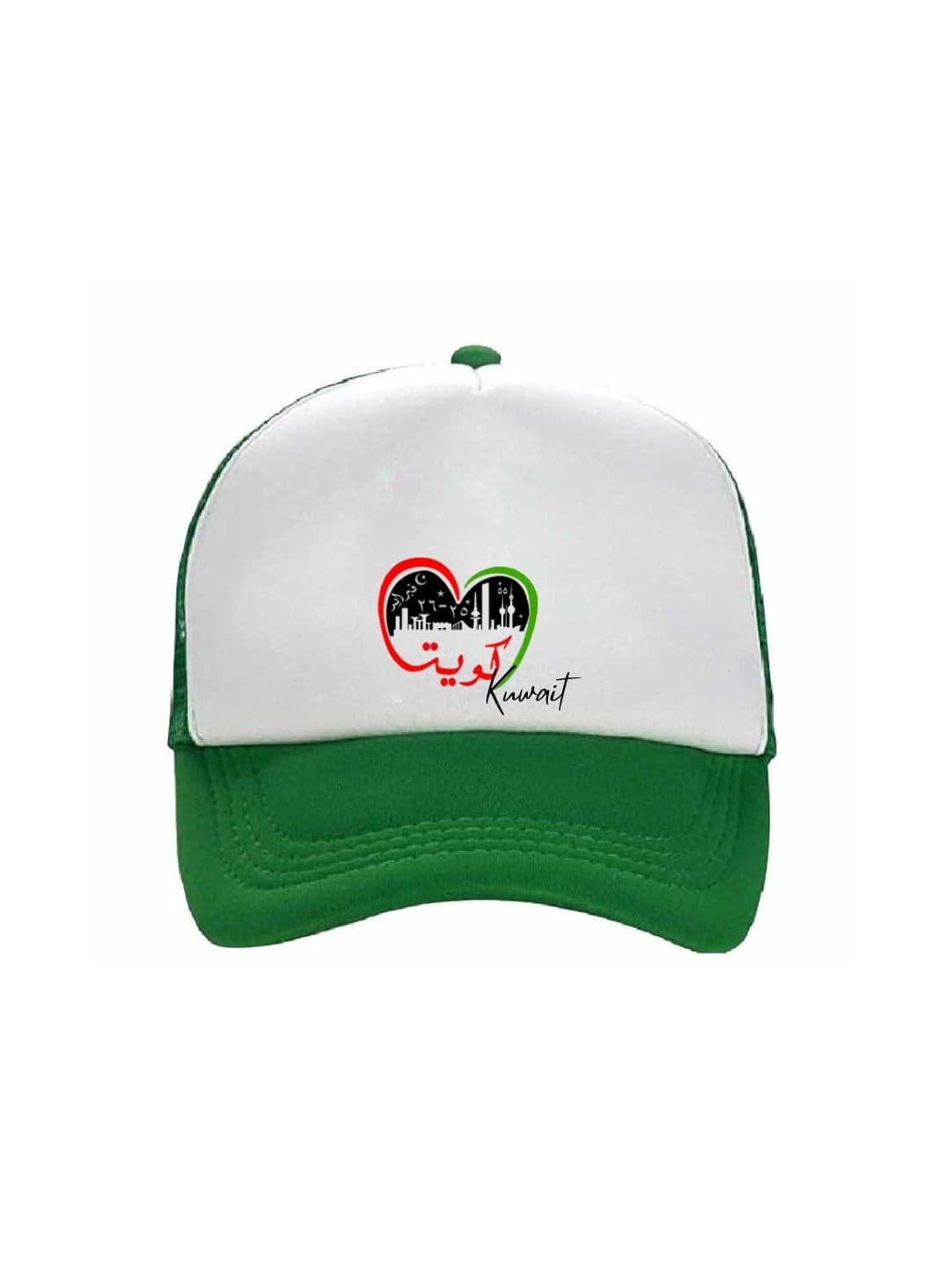 Kuwait Mesh Cap With Plastic Closure For Men And Women–Perfect For National Day,Sports Activities And Casual Wear–Great Gift For Sports Fans And Events