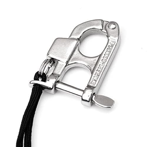 YUSOVE Quick Release Snap Shackle Boat Marine 316 Stainless Steel Eye Snap Shackle,High Strength Snap Hook for Surfing,Diving,Sailing Rigging Shackles,with Nylon Rope