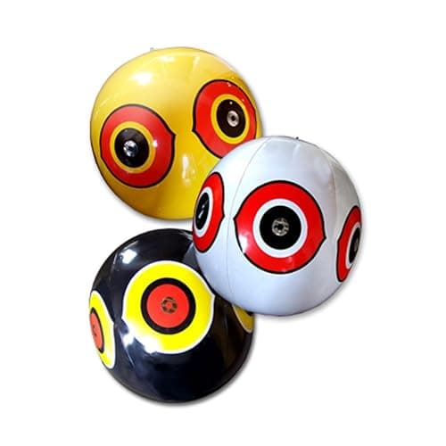 BirdX ScareEye Bird Scare Balloons for Bird Control 3D Predator Eye Design Reflective Bird Scare Solution Covers Up to 6000 Sq Ft Pack of 3 YellowWhiteBlack