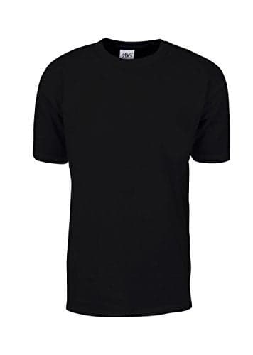Shaka Wear Men's T Shirt – Max Heavyweight Cotton Short Sleeve Crew Neck Plain Tee Top Tshirts Regular Big Tall Size MHS02 Black 2X