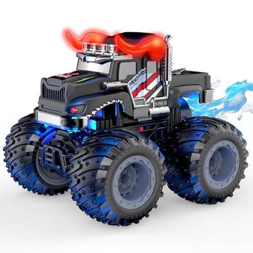 AUUGUU Remote Control Car 24GHz Monster Trucks Toys with Light Spray Birthday Gift for Kids 3 4 5 6 7 8 All Terrain RC Cars Toddler Toys for Boys Girls 3 Year Old Bull