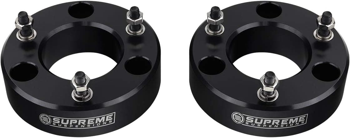 Supreme Suspensions 3" Front Leveling Kit for 2007-2023 Chevy Silverado 1500 & GMC Sierra 1500 - T6 Billet Aluminum Strut Spacers Lift Kit (Black)
