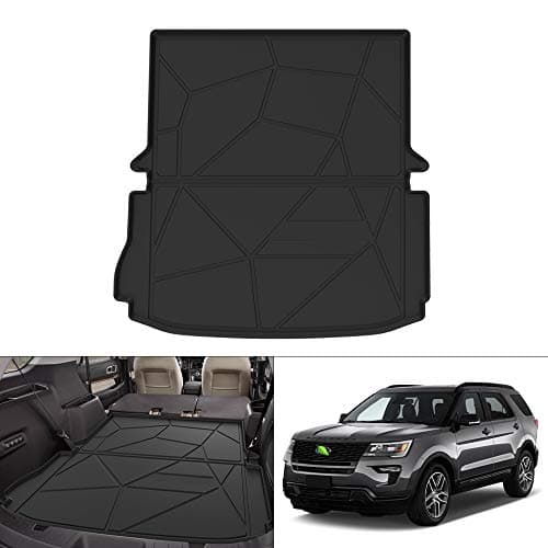 KUST Cargo Mat for 2011-2019 Ford Explorer Cargo Liner All Weather Trunk Floor Mat Black TPO Non-Slip