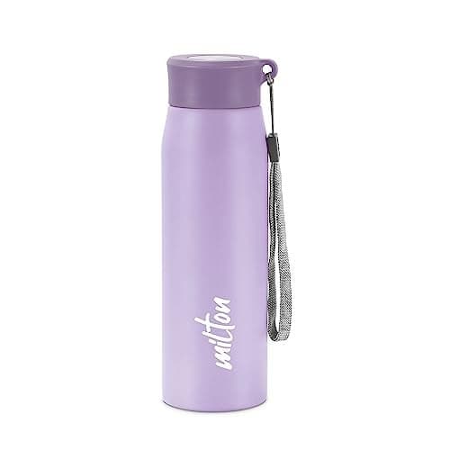 MILTON Handy 650 Stainless Steel Sipper Water Bottle 690 ml, Single Walled, ISI Certified I Leak Proof Lid, Rust Proof I For School, Office, Gym I Purple